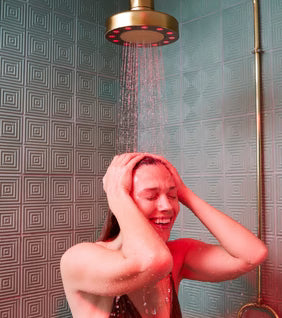 New Red Light Showerhead Filter